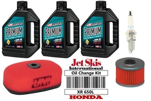 New Honda XR650L 10W40 Oil Change Kit XR 650 L NGK Spark Plug Oil & Air Filter - Picture 1 of 8