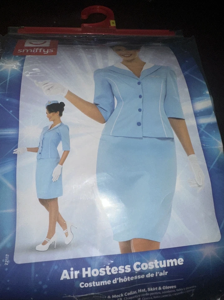 Disfraz de Azafata Retro Smiffy’s Flight Attendant Vestido de Halloween Teatro Pequeño Foto 1 de 1