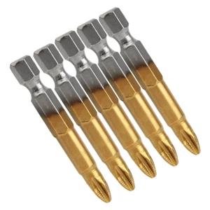 DIYWORK 1/4" Hex Shank 5 Pieces/Set PH2 50Mm Length anti Slip Electric Screwdriv - Picture 1 of 13