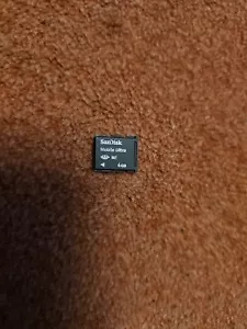 Vintage Sandisk 4GB Memory Stick Micro M2 Card Tested Working PSP GO - Picture 1 of 2