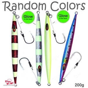 Plantilla vertical de peces de metal lenta rápida 10 piezas 7 oz 200 g señuelo de pesca cebo colores aleatorios - Imagen 1 de 12