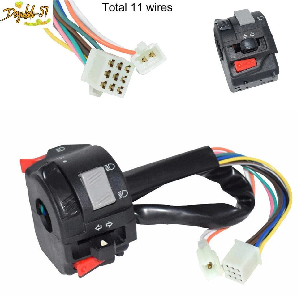 7/8" 22mm Moto ATV Bocina Señal de giro Luz Faro ON/OFF Interruptor Control Foto 1 de 4