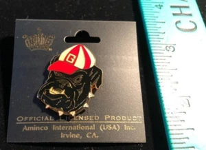 Georgia Bulldogs Pin - NEW OLD STOCK - Great Looking Bulldog with Georgia Cap  - Picture 1 of 1