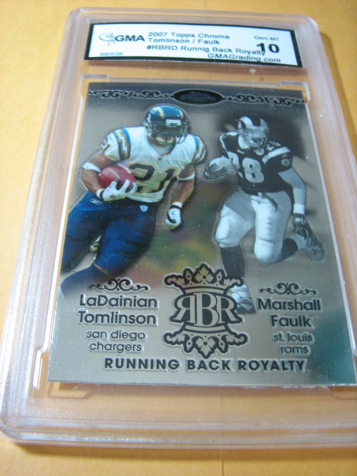 L. TOMLINSON M. FAULK 2007 TOPPS CHROME RUNNING BACK ROYALTY # TF GRADED 10 - Image 1 of 1