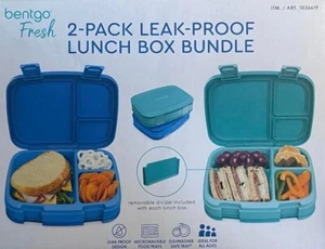 Bentgo Fresh Lunch Box Set Containers (2-Pack) Blue / Teal - Picture 1 of 8