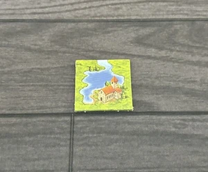 Carcassonne | River End con azulejo de paisaje del monasterio | Pieza oficial del juego NE - Imagen 1 de 6