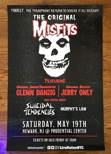 THE MISFITS - Newark NJ - 19-5-2018 - Cartel promocional de gran espectáculo 24x36 Danzig - Imagen 1 de 1