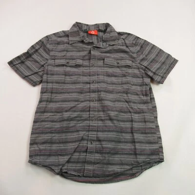 Merrell Shirt Mens Medium Short Sleeve Button Front Pocket Stripes - Image 1 of 4