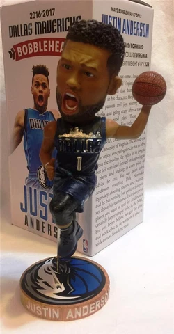 2016-2017 DALLAS MAVERICKS JUSTIN ANDERSON "SLAM DUNK" SGA BOBBLEHEAD ~ NIB Cover