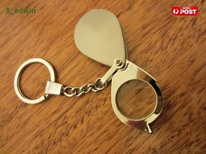 Metal 8x Folding Mini Magnifier Loupe Magnifying Glass Key Ring Jewels tool Gift - Picture 1 of 9
