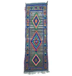2’3x9’2ft Vintage Hand-knotted Wool Hallway Runnner Rug Long Narrow Hall Carpet - Picture 1 of 13