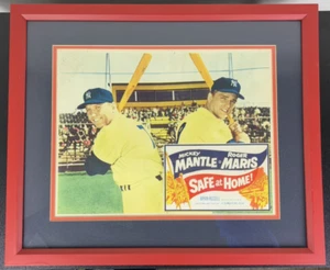 Original 1962 Safe At Home Lobby Card Mickey Mantle Roger Maris New York Yankees - Picture 1 of 20