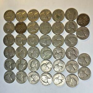 Full Roll (40) Jefferson Nickels Circulated 1951-1959 50's $2 Face Value No 1950