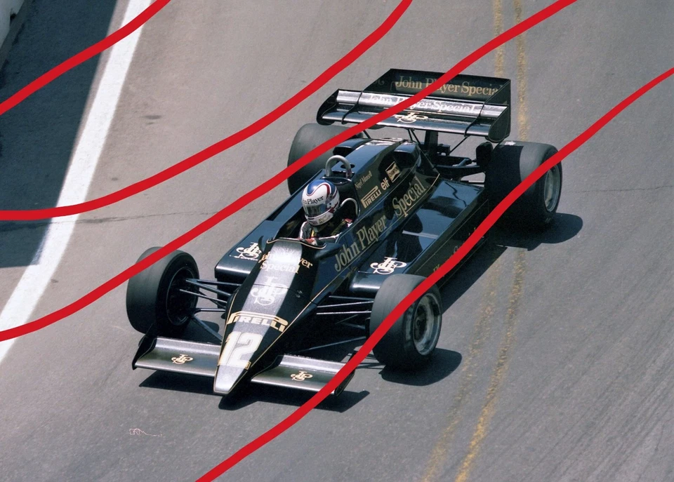 Foto de 12 x 18 Nigel Mansell 12 JPS Special 1983 Gran Premio de Detroit Foto 1 de 1