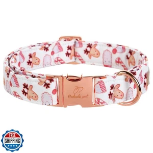 Babole Haustier Weihnachten Hundehalsband für kleine Hunde - verstellbar weiß Weihnachten C - Bild 1 von 5