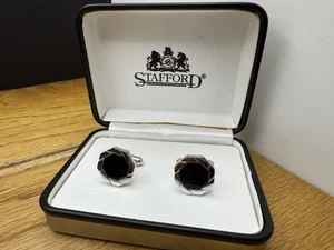 Stafford Manschettenknöpfe silberfarben in Box - Bild 1 von 1