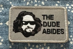 THE BIG LEBOWSKI 2x3 Embroidered Morale Patch Hook Backing Brand New - Picture 1 of 5