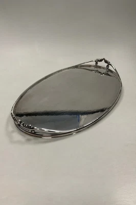 Georg Jensen Sterling Solv Bakke con etiqueta de mano No. 332C Foto 1 de 4