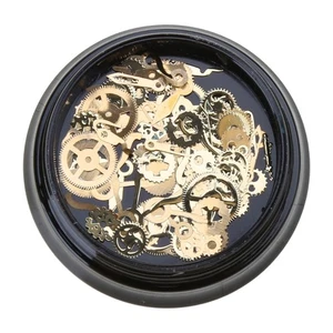 Steampunk Cogs Gears Alloy Cabochons Golden Resin Fillers Constellations Kit - Picture 1 of 8