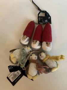 6 Filzanhänger Pinguin Wichtel Én Gry & Sif Deko Weihnachten Anhänger Handarbeit - Bild 1 von 6