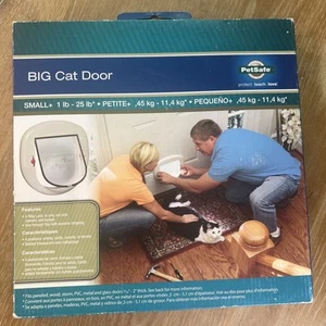 Puerta segura para mascotas gato grande perro pequeño bloqueo de 4 vías interior/exterior blanco - Imagen 1 de 3