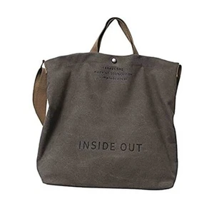 Sumleno Women Large Canvas Tote Handbags Casual Shoulder Work Bag One Size Gray - Picture 1 of 7