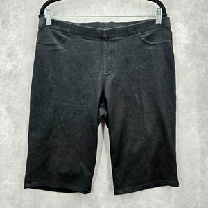 Faded Glory schwarz Stretch vorne flach Bermuda Hose Shorts XL 16/18 - Bild 1 von 6