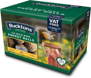 Bucktons Fat/High Energy Suet Balls with Added Black Sunflowers LARGE PACK 150 - Picture 1 of 3