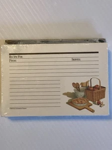 Carte ricette Longaberger vintage 1994 50 nuove con scatola 4 x 6 dimensioni grandi con divisori - Foto 1 di 6
