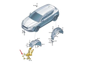 SEAT LEON KL1 MK4 Radhausverkleidung vorne rechts Teilenummer 5FA854816AL - Picture 1 of 2