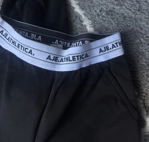 Aje Athletica Track Pants Black 4 XXS XS Gym Athleisure Cotton - Picture 1 of 9