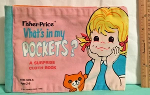 Fisher Price 1971 Toys Cloth Book "What's in my Pockets" (T31) - Imagen 1 de 6