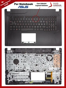 Tastiera con Top Case Notebook ASUS GL753VD con Adesivi Layout Italiano - Bild 1 von 1