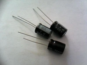 electrolytic capacitors 450V THT from 1uF to 470uF famous manufacturer - Picture 1 of 8