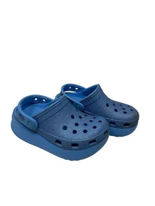 Kids Crocs Classic Glitter Cutie Clogs Children Wedge Platform Sandals Shoes C11 - Picture 1 of 9