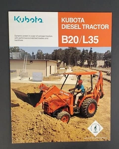 Original Kubota Diesel Tractor Sales Brochure B20/L35 Sales Booklet 1996 Vintage - Bild 1 von 4