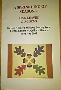 Trapunta Happy Sewing Rm, una spolverata di stagioni, blocco 11, foglie di quercia e ghiande nuova con scatola - Foto 1 di 3