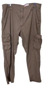 Wrangler Mens Regular Taper Cargo Pants 38x30 Khaki Cotton Stretchn Outdoor Gorp - Picture 1 of 11