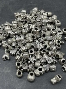 Silver Charms Beads Lot over 100 pieces - Picture 1 of 6