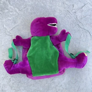 Vintage Barney & Friends Plush Backpack Purple Dinosaur - Picture 1 of 7