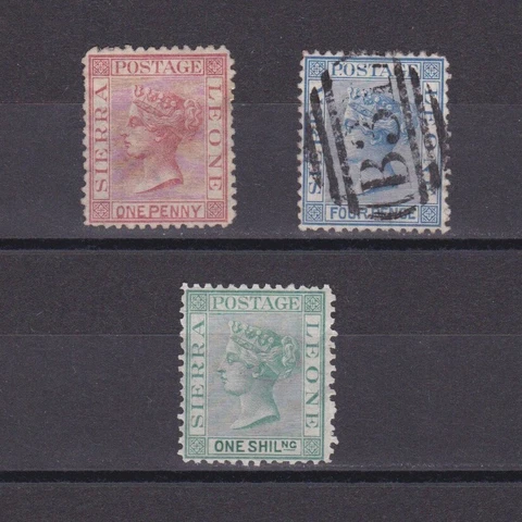 SIERRA LEONE 1872, SG# 7-10, CV £625, Wmk Crown CC sideways, part set, MH/Used Cover