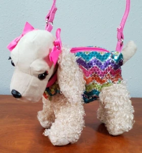 Poochie and Company Purse Dog Pink Sparkle Dress Plush Stuffed Animal - Picture 1 of 6