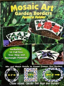 CARPETA PATRONES BORDES JARDÍN Piedras Jardín Mosaico Arte Vidrieras Suministros - Imagen 1 de 2