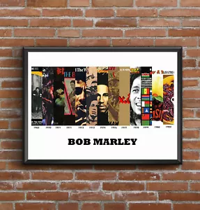 Bob Marley poster arte copertina multi album - stampa discografica - Grande festa del papà - Foto 1 di 13