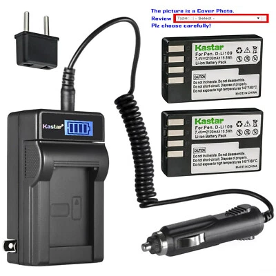 Kastar Battery LCD AC Charger for Pentax D-Li109 D-BC109 Pentax K-50 K50 Camera - Image 1 of 4