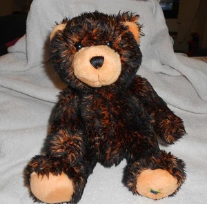 Noah's Ark Animal Workshop stuffed plush bear, rainbow star, 9 inch, black brown - Bild 1 von 7