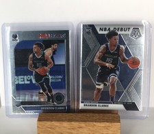 2019-20 Brandon Clarke Lot X2! NBA Hoops Premium Stock/Mosaic Debut Rookie Cards