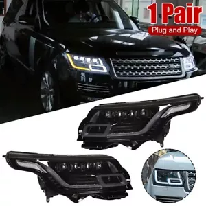 Pair LED Headlight DRL Upgrade For LR Range Rover Vogue L405 2013-17 Start Blue - Picture 1 of 12