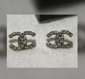 Chanel XL CC Crystal earrings Super Rare RETIRED - Picture 1 of 5