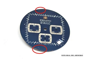 REPLACEMENT PART ORGINAL ZENITH CALIBER 3019 . PART. DIAL TV AZUL. NOS - Bild 1 von 6